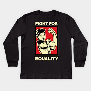 Fight For Equality Kids Long Sleeve T-Shirt